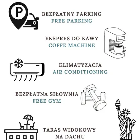 Towarowa 39 New York Apartment, Free Parking, Air-conditioning, Self Check-in 24h * Πόζναν